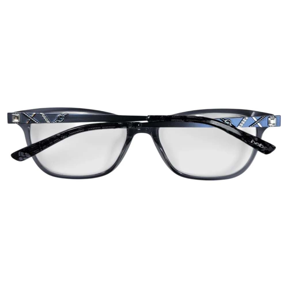 Bebe Eyeglasses Frames ONLY‎ BB5170 400 Crystal Blue Black Full Rim 53-16-135